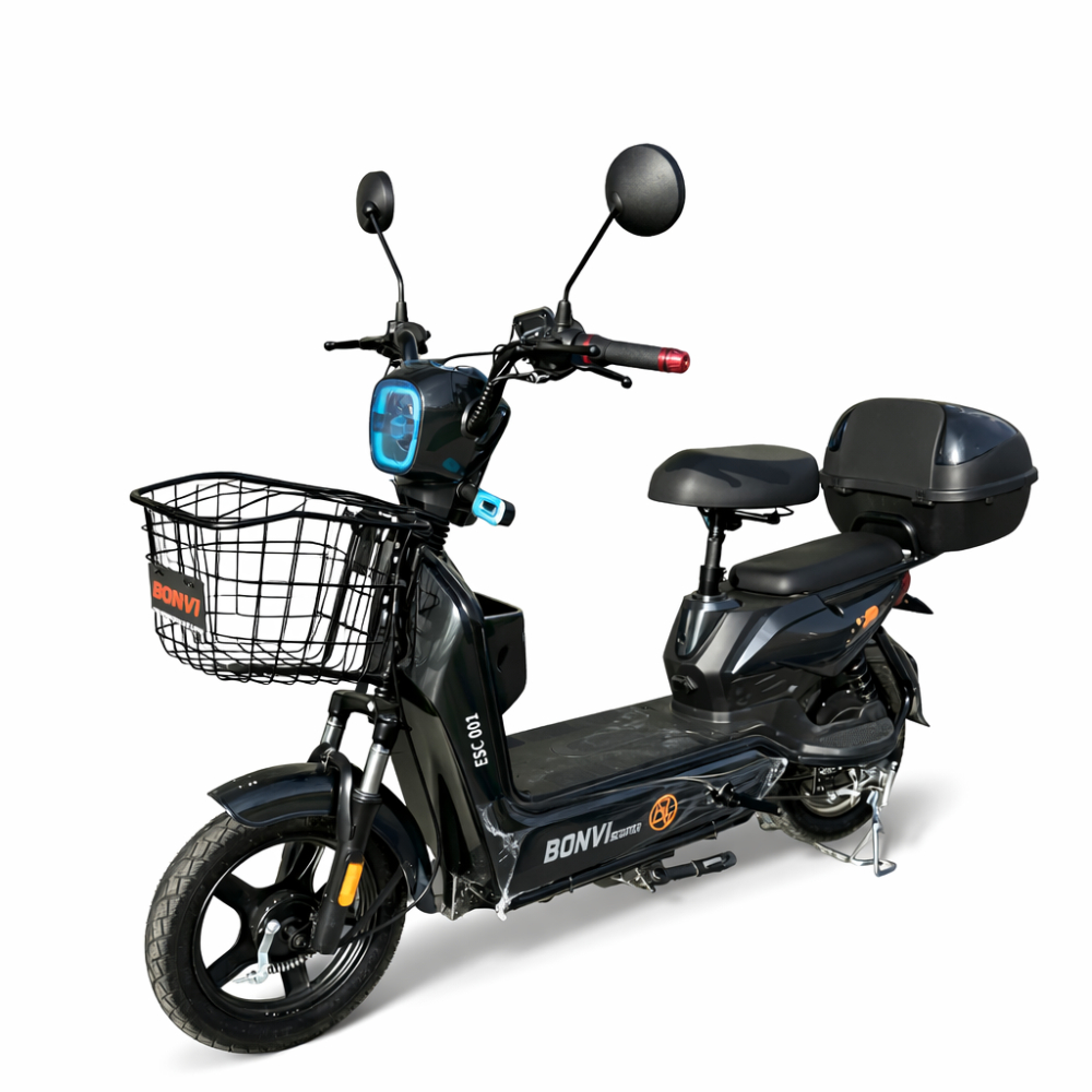 Электрический скутер (электровелосипед) BONVI с корзиной